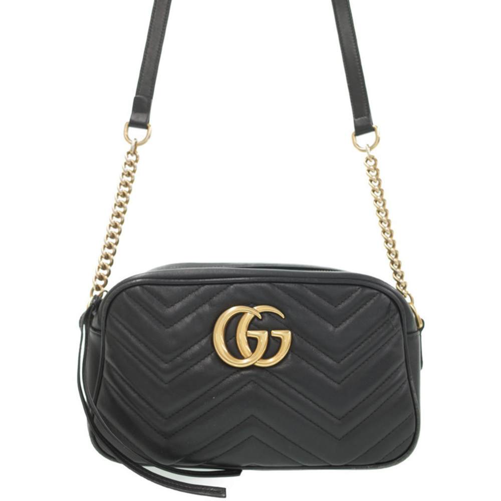 Gucci GG Marmont Small Shoulder Bag Chain Black